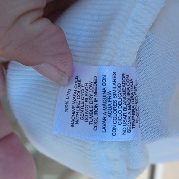 Ellen Tracy Linen pant, color Chalk, sz M - Picture 8 of 8